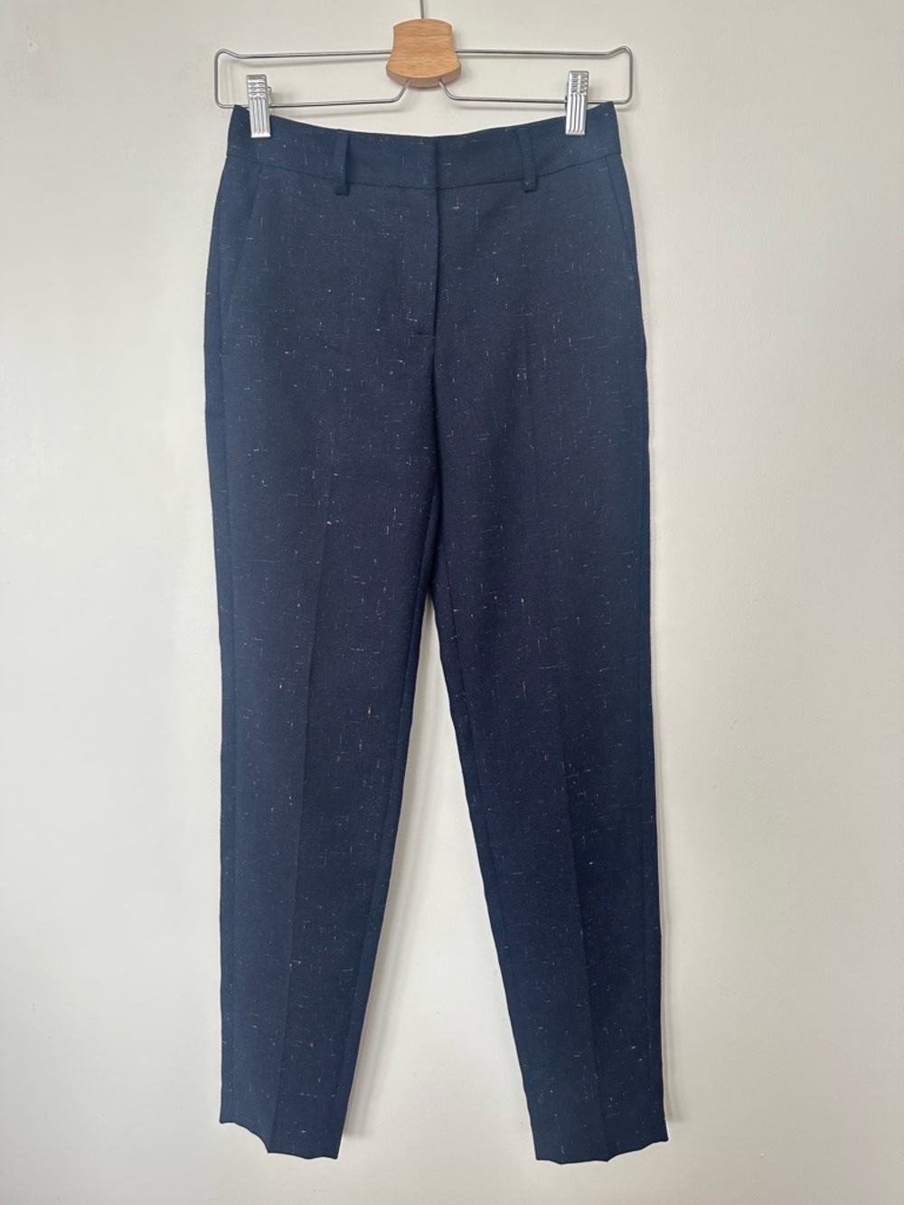 Paul Smith Mainline Navy Speckled Wool Blend Trousers Size 36 Slim